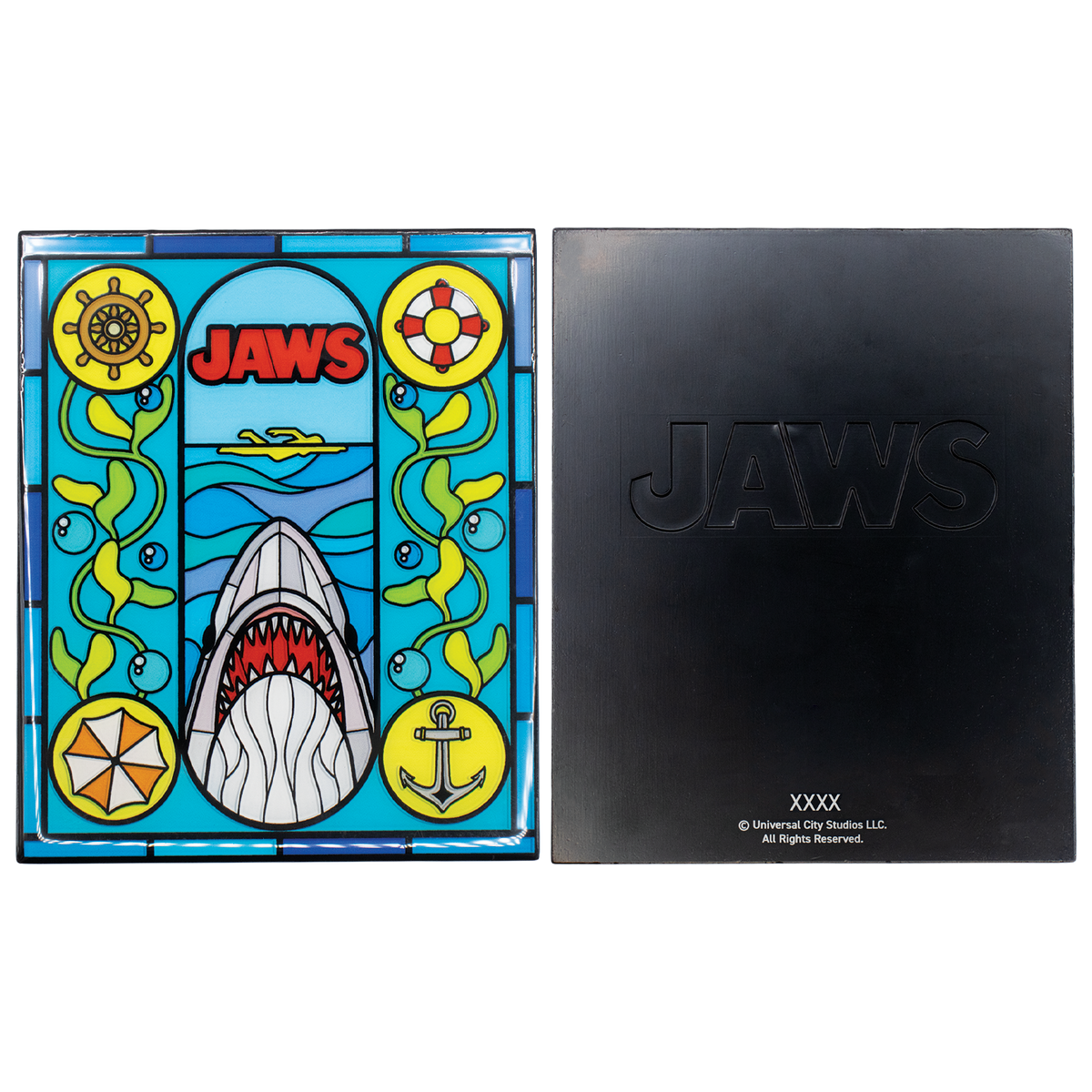 Jaws – Official Stained Glass-Style Metal Ingot Glassware - Tophatter Daily Deals