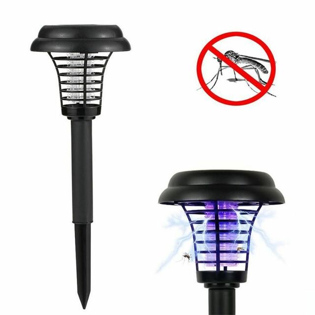 Solar LED Garden Pathway Light with Built-in Bug Zapper Solar Outdoor Lights - Tophatter Daily Deals