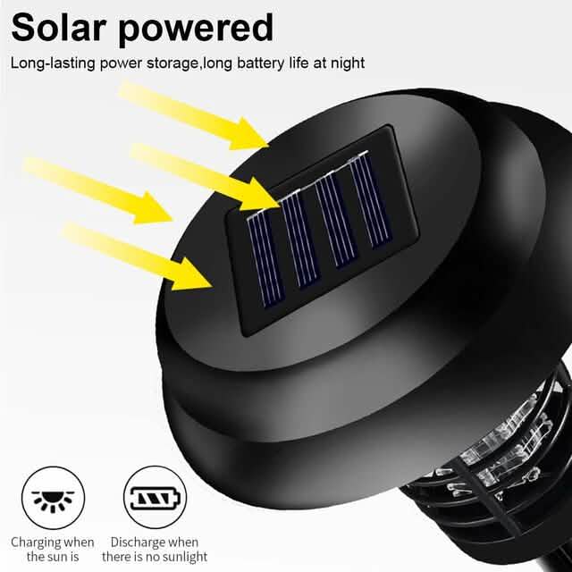 Solar LED Garden Pathway Light with Built-in Bug Zapper Solar Outdoor Lights - Tophatter Daily Deals