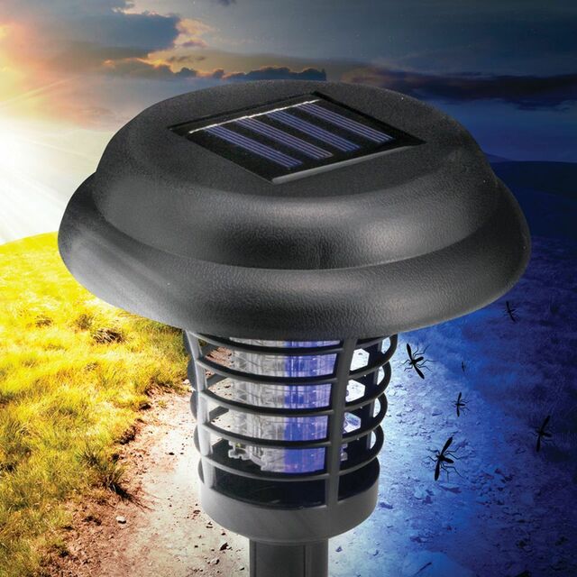 Solar LED Garden Pathway Light with Built-in Bug Zapper Solar Outdoor Lights - Tophatter Daily Deals