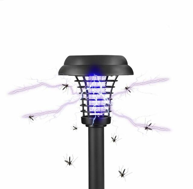 Solar LED Garden Pathway Light with Built-in Bug Zapper Solar Outdoor Lights - Tophatter Daily Deals