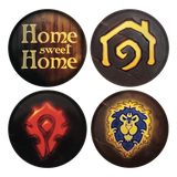 World of Warcraft - Set of Four Printed Metal Coasters Coaster - Tophatter Daily Deals