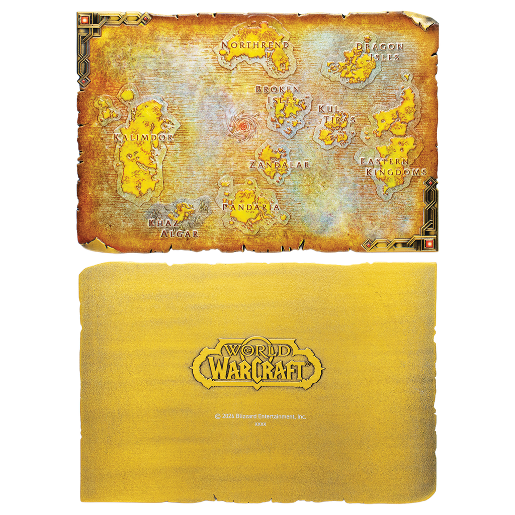 World of Warcraft - Limited Edition Metal Map of Azeroth Collectible - Tophatter Daily Deals