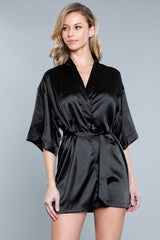 Getting Ready Robe Black Robes - Tophatter Daily Deals