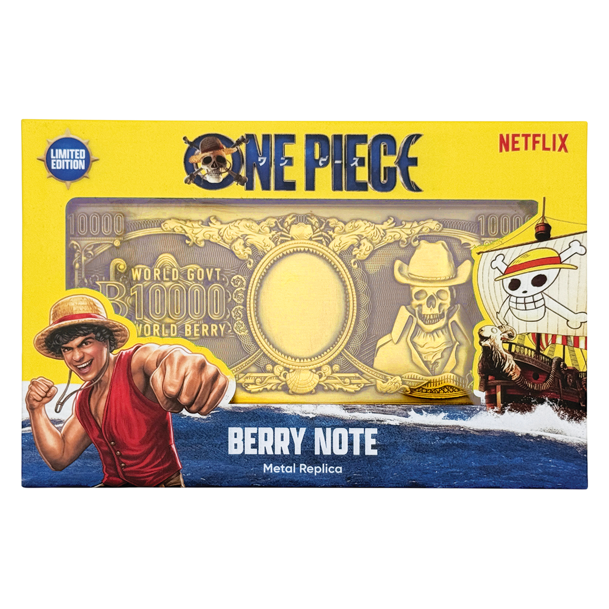 One Piece – Official 10,000 World Berry Metal Banknote Collectible - Tophatter Daily Deals