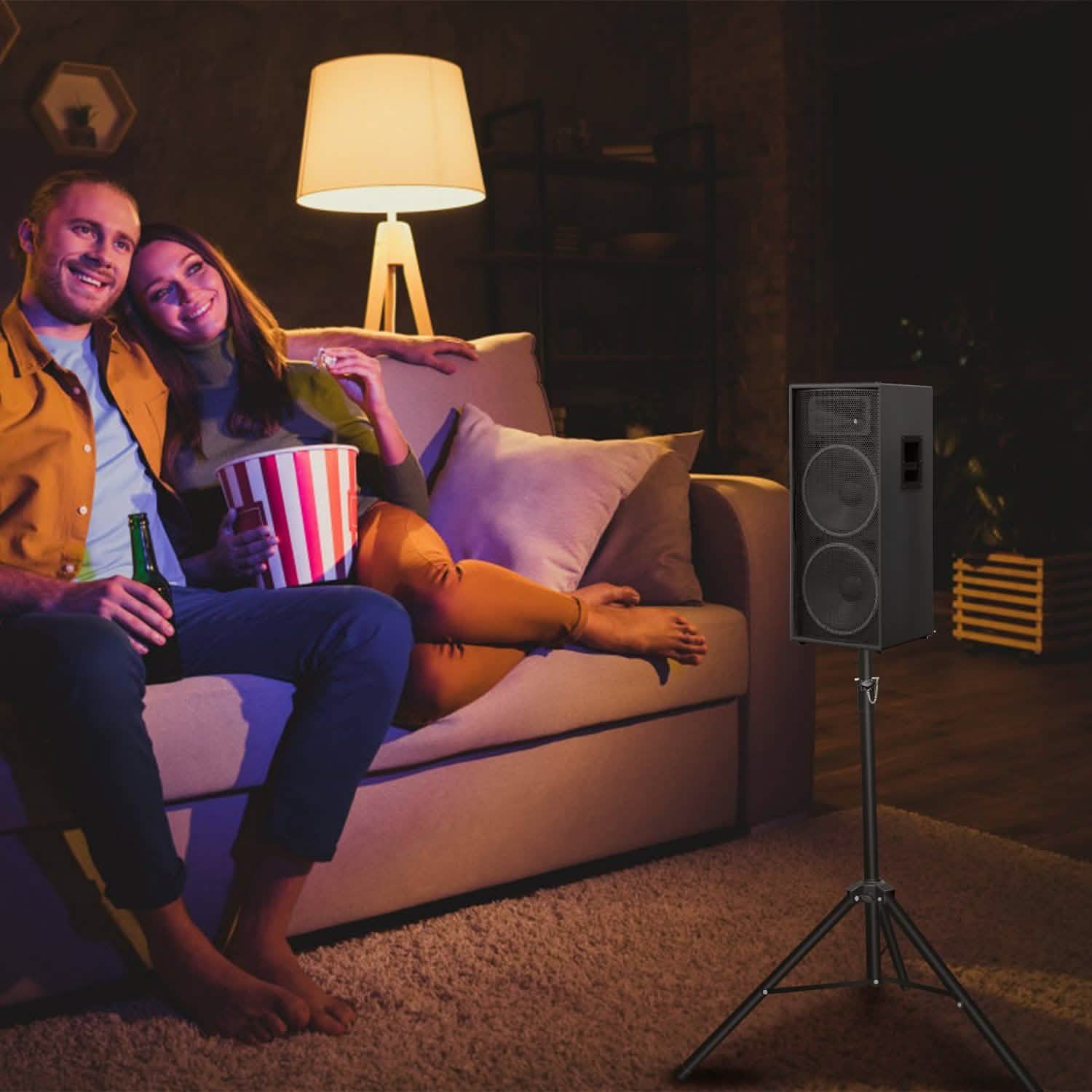 Pa Speaker Tripod Stand Heavy Duty Height Extendable Adjustable Pole Mount Rack Audio Accessories - Tophatter Daily Deals
