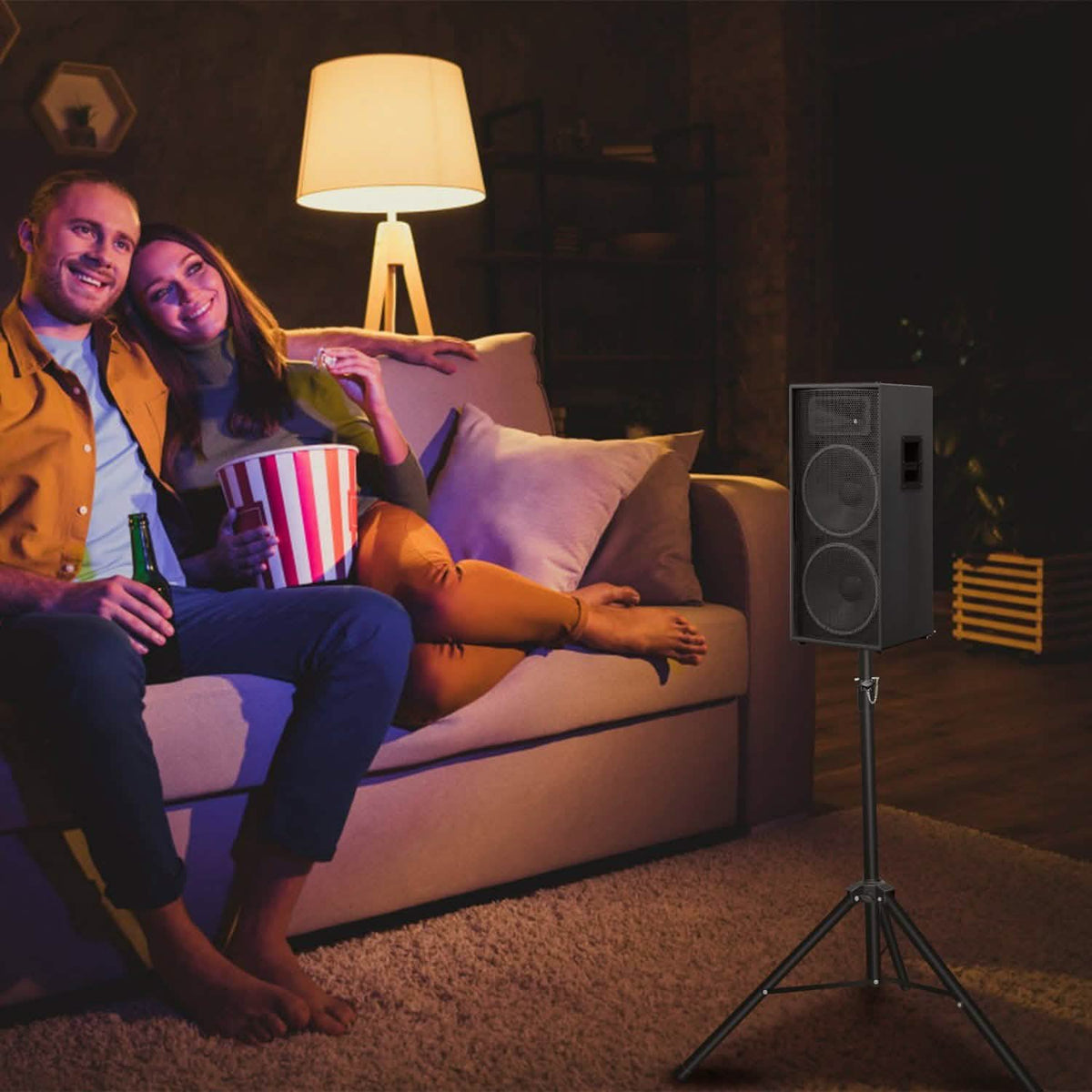 Pa Speaker Tripod Stand Heavy Duty Height Extendable Adjustable Pole Mount Rack Audio Accessories - Tophatter Daily Deals