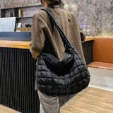 Padded Argyle Quilted Crossbody Hobo Bag Black Handbags & Wallets - Tophatter Daily Deals