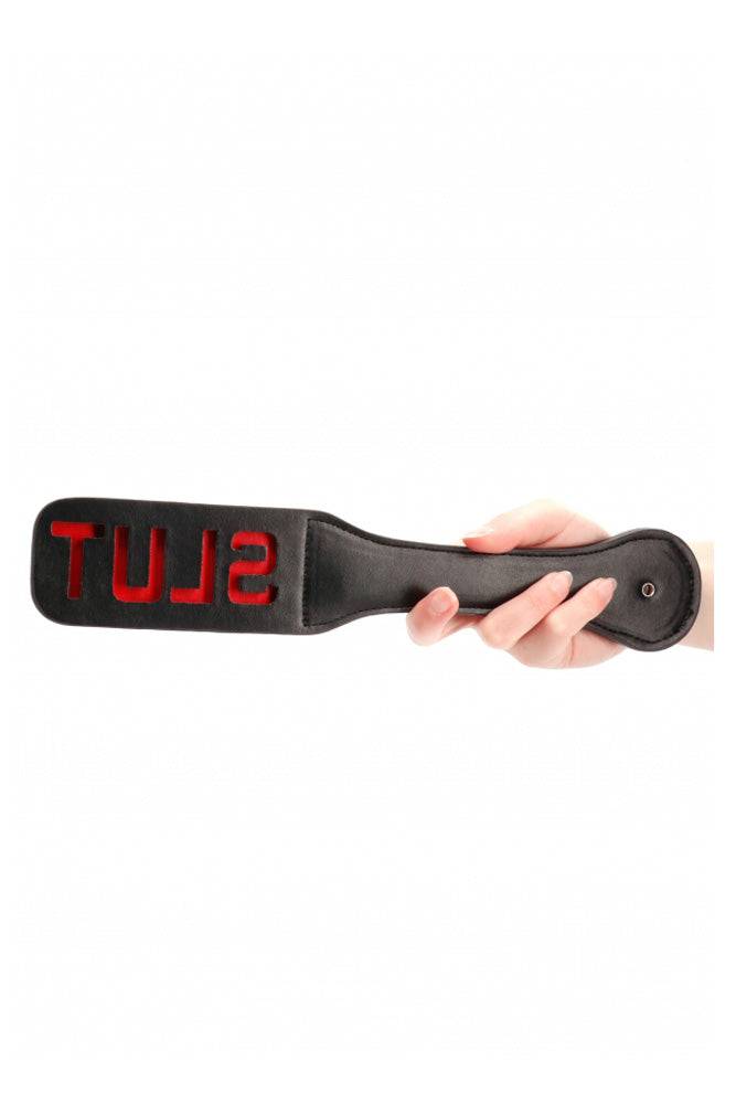 Ouch by Shots Toys - SLUT Paddle - Black/Red BDSM - Tophatter Daily Deals