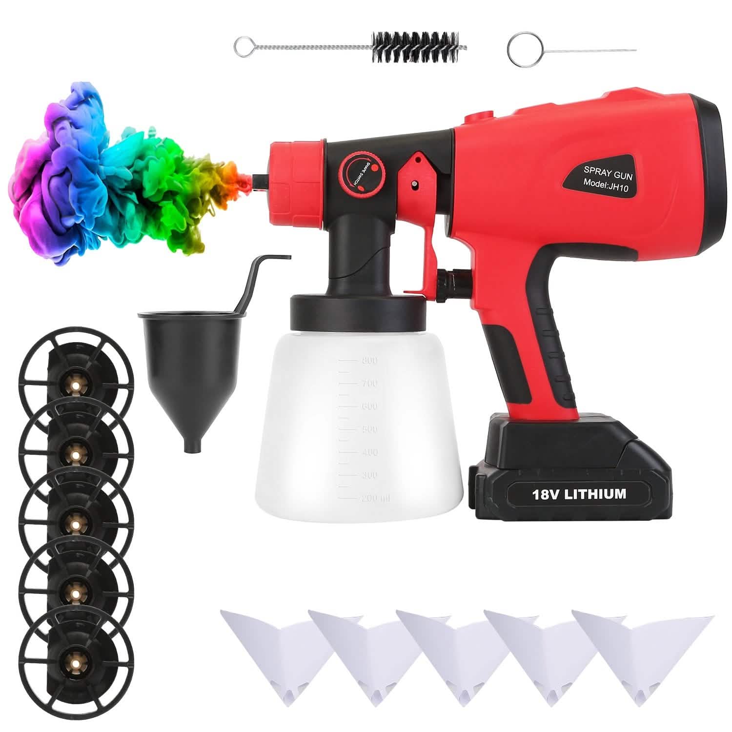 Paint Sprayer HVLP Handheld Painter with 3 Spray Patterns Battery Home Improvement - Tophatter Daily Deals