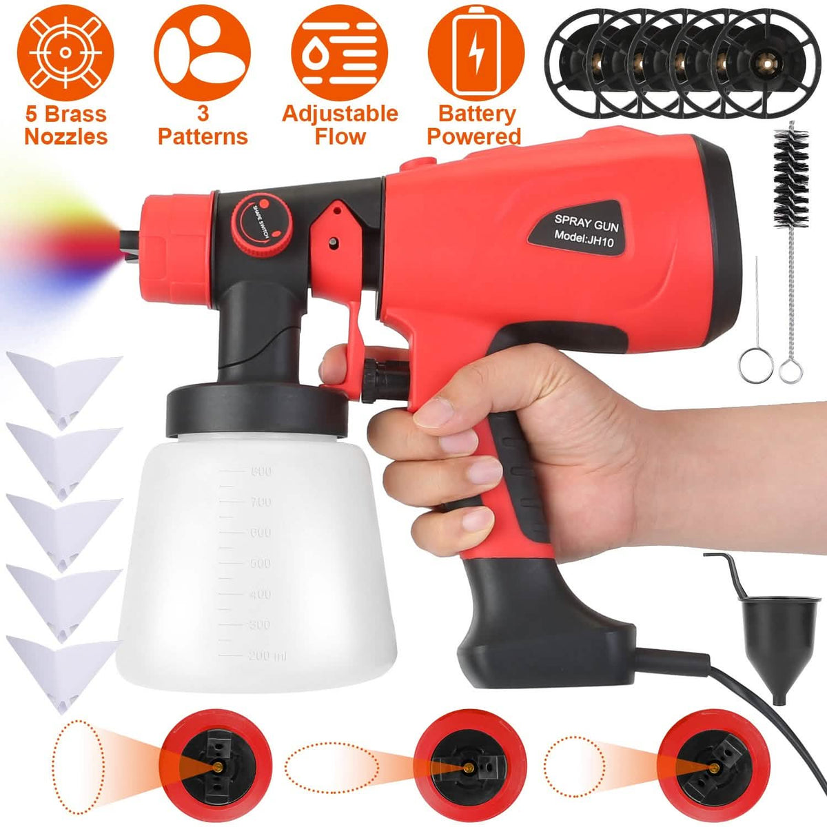 Paint Sprayer HVLP Handheld Painter with 3 Spray Patterns Home Improvement - Tophatter Daily Deals