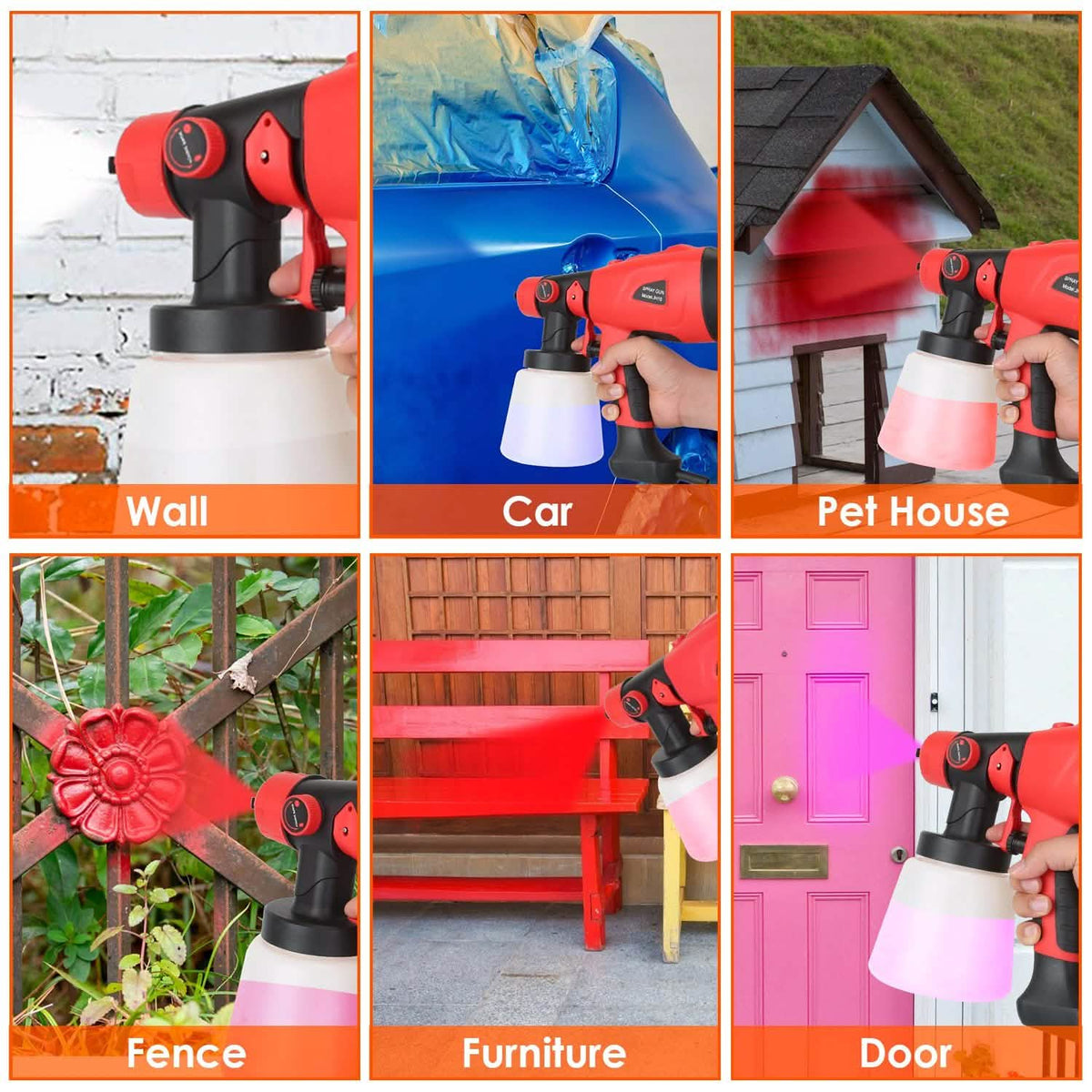 Paint Sprayer HVLP Handheld Painter with 3 Spray Patterns Home Improvement - Tophatter Daily Deals