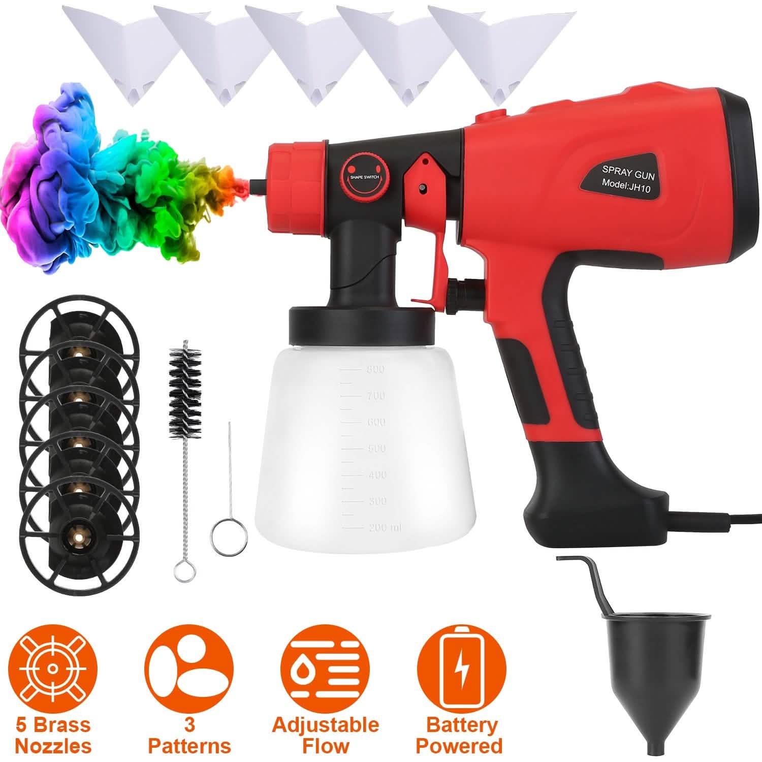 Paint Sprayer HVLP Handheld Painter with 3 Spray Patterns Home Improvement - Tophatter Daily Deals