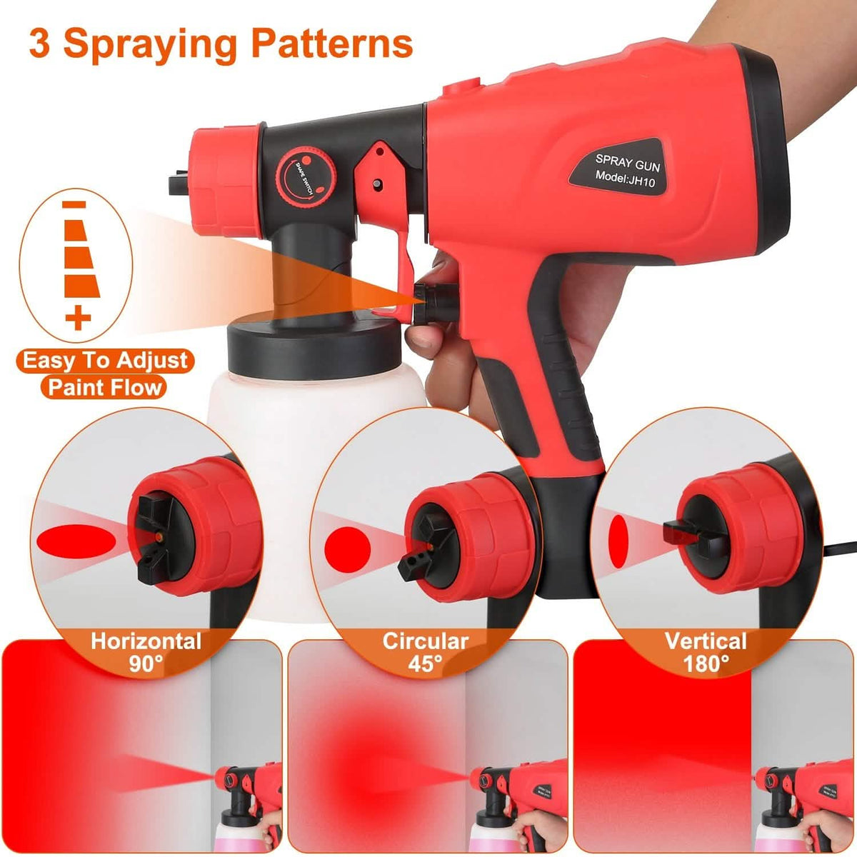 Paint Sprayer HVLP Handheld Painter with 3 Spray Patterns Home Improvement - Tophatter Daily Deals