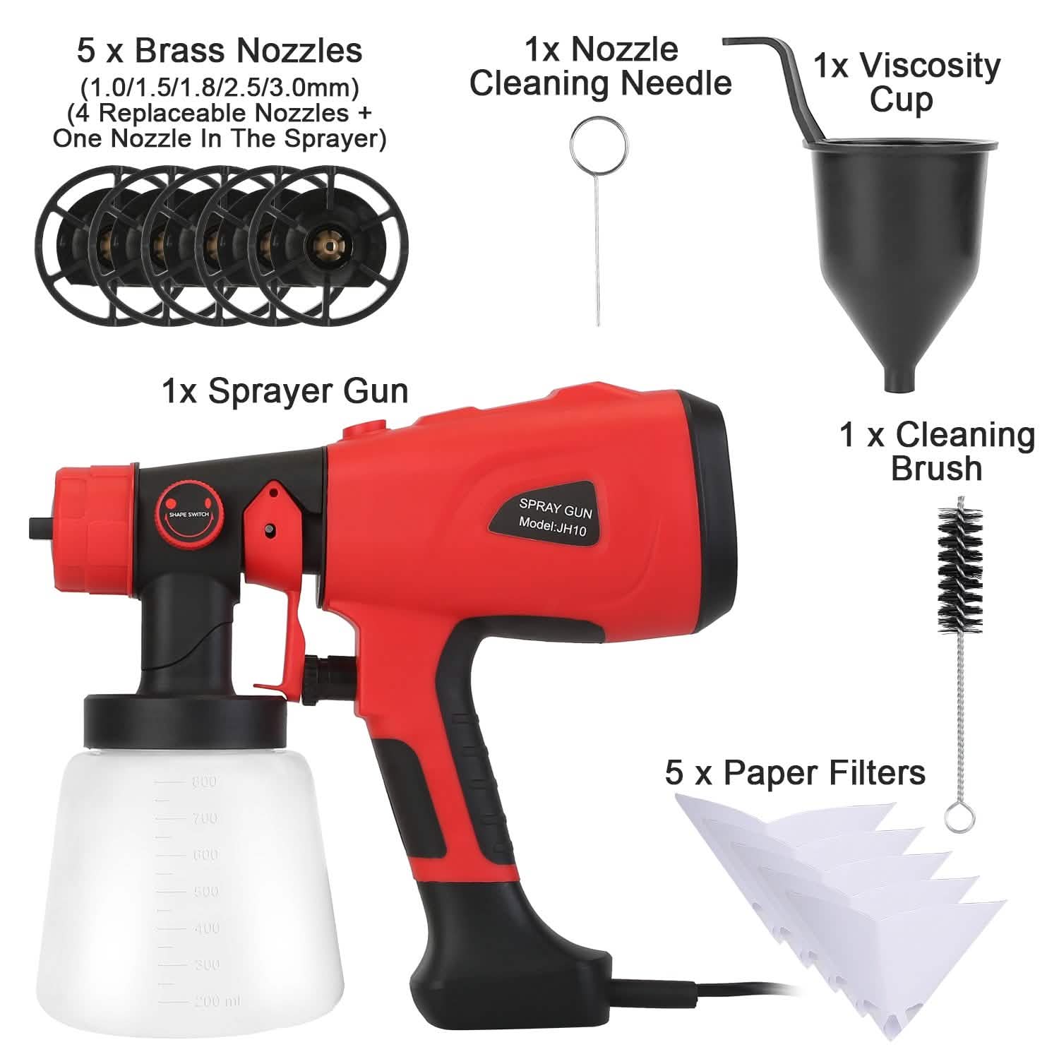 Paint Sprayer HVLP Handheld Painter with 3 Spray Patterns Home Improvement - Tophatter Daily Deals