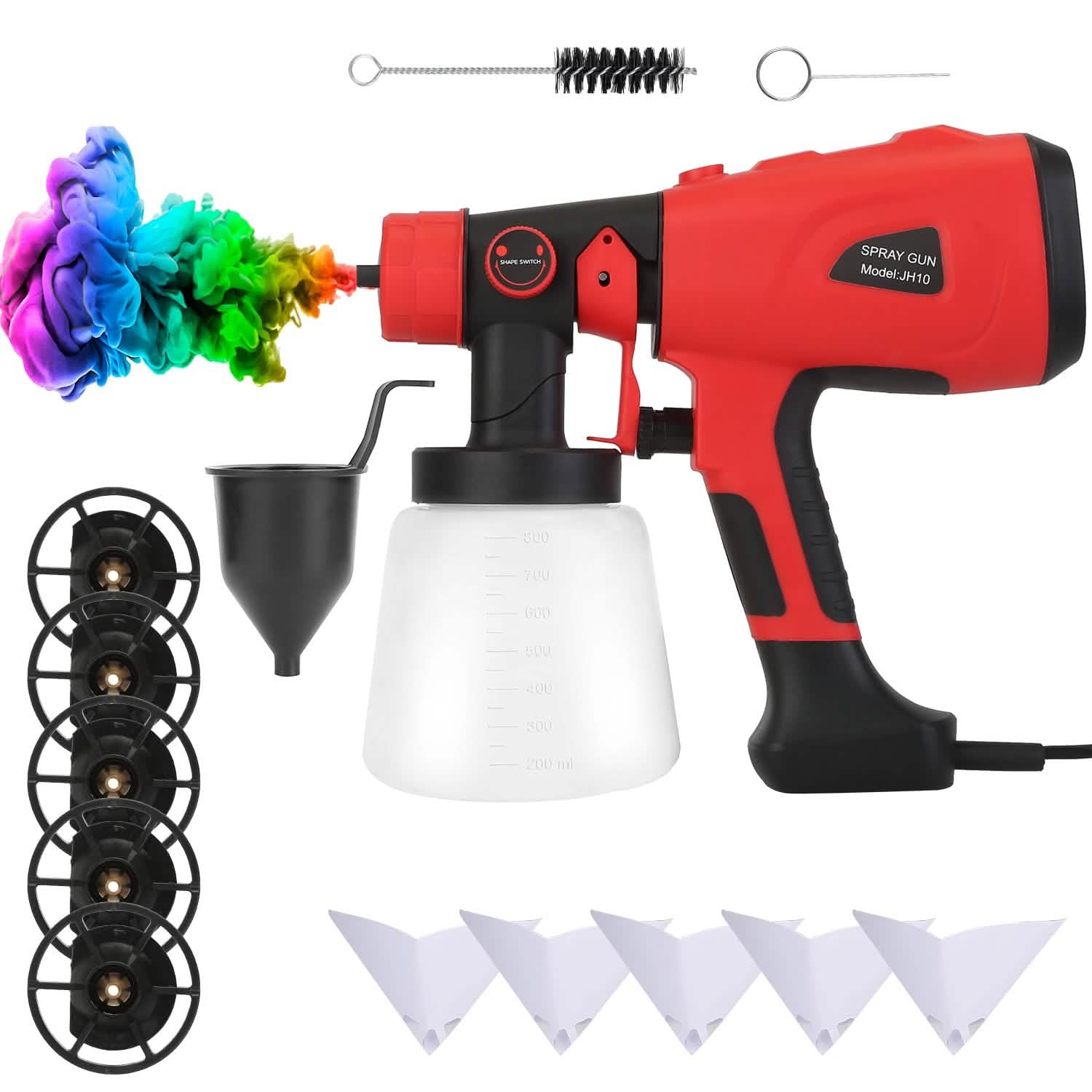 Paint Sprayer HVLP Handheld Painter with 3 Spray Patterns Plug Home Improvement - Tophatter Daily Deals