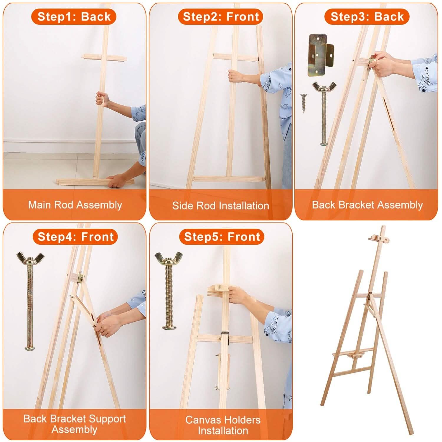 Painting Easel Stand Wooden Inclinable A Frame Tripod School, Office & Art Supplies - Tophatter Daily Deals