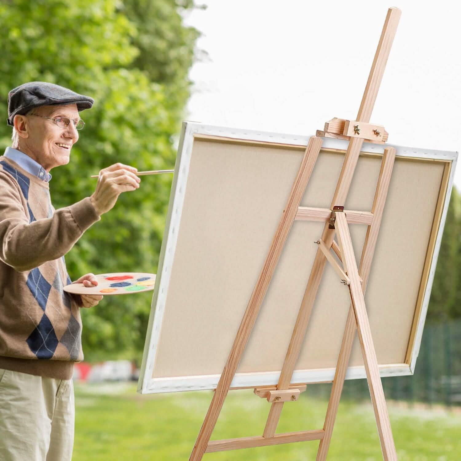 Painting Easel Stand Wooden Inclinable A Frame Tripod School, Office & Art Supplies - Tophatter Daily Deals