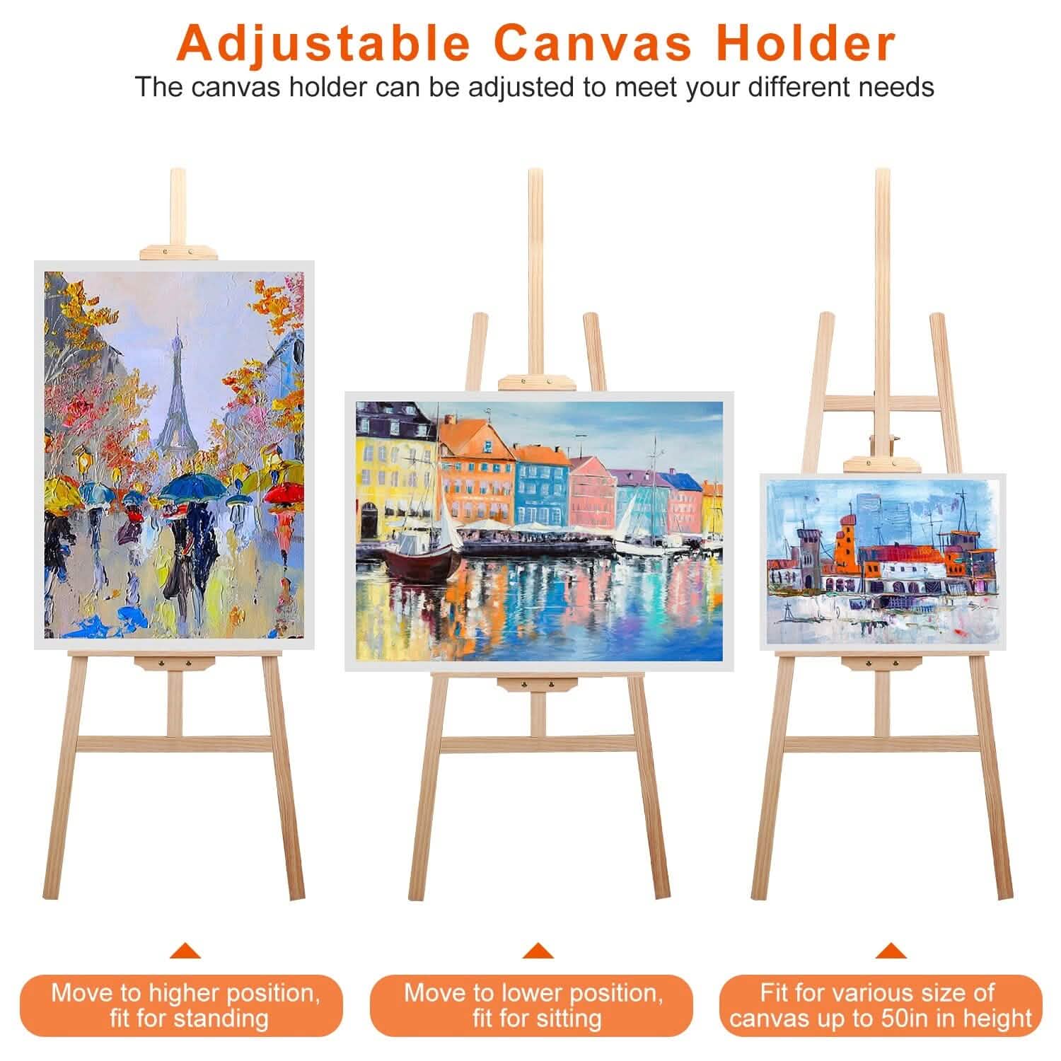 Painting Easel Stand Wooden Inclinable A Frame Tripod School, Office & Art Supplies - Tophatter Daily Deals