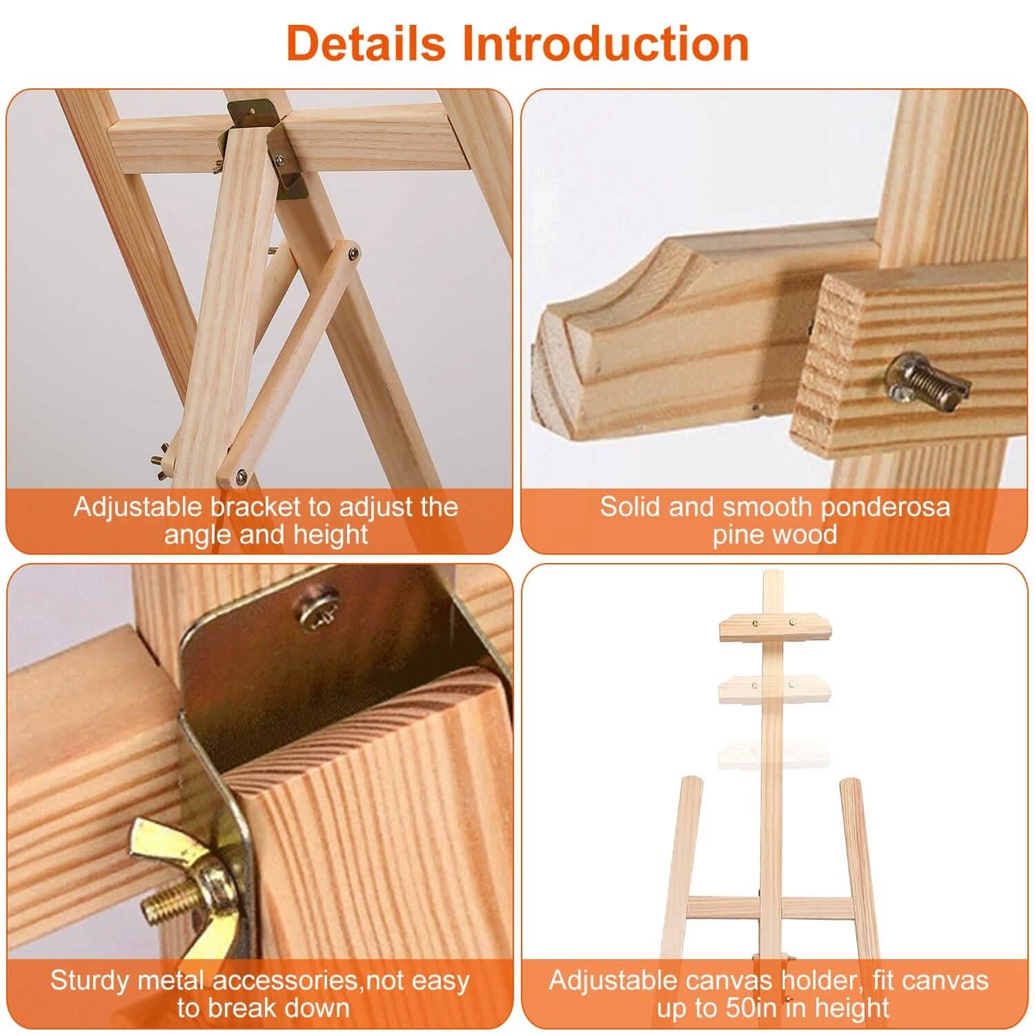 Painting Easel Stand Wooden Inclinable A Frame Tripod School, Office & Art Supplies - Tophatter Daily Deals