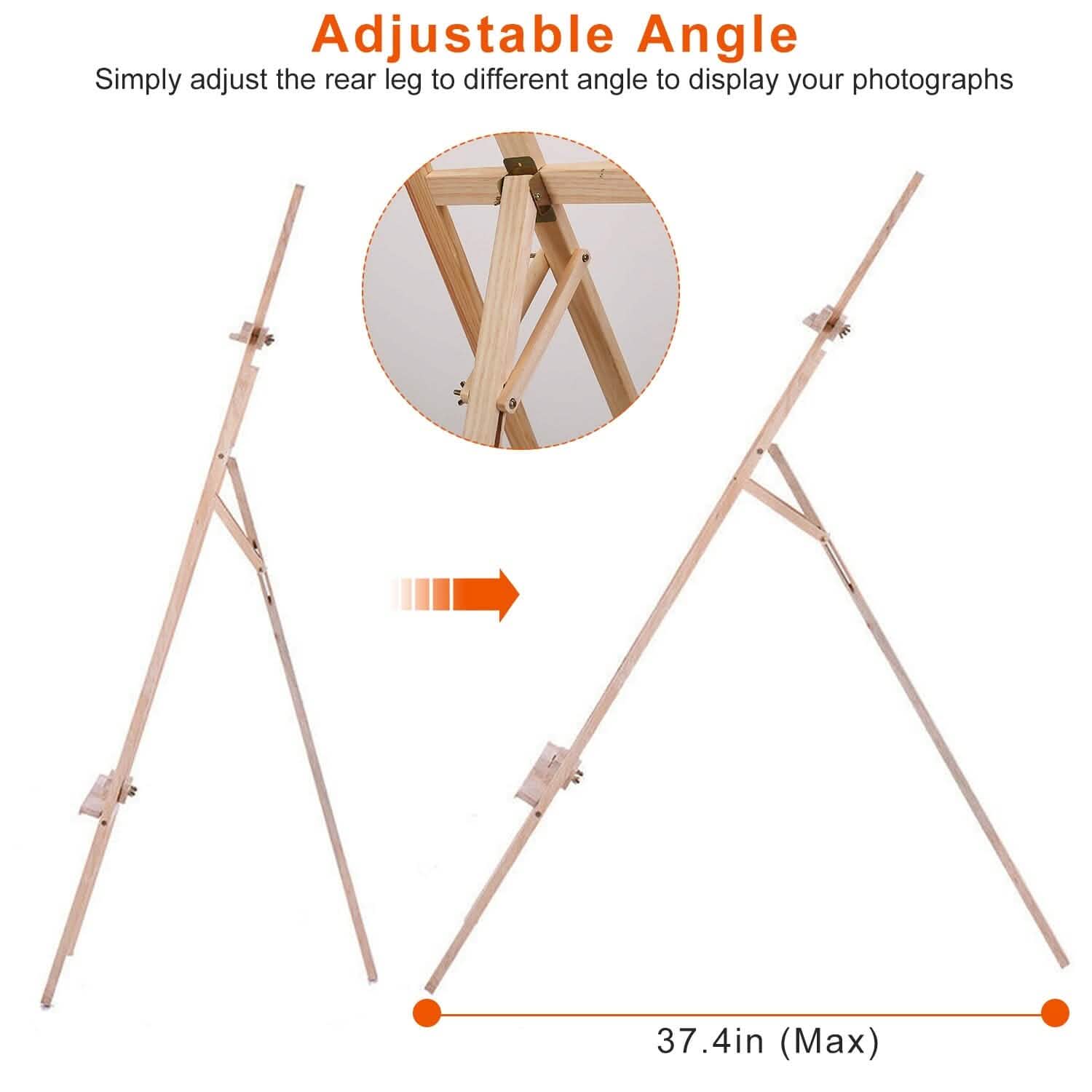 Painting Easel Stand Wooden Inclinable A Frame Tripod School, Office & Art Supplies - Tophatter Daily Deals
