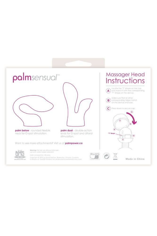 PalmPower - PalmSensual - Massager Attachment Set - 2 PC - Assorted Colors Sex Toy - Tophatter Daily Deals