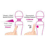 PalmPower Recharge Waterproof Massage Wand Vibrator - Tophatter Daily Deals