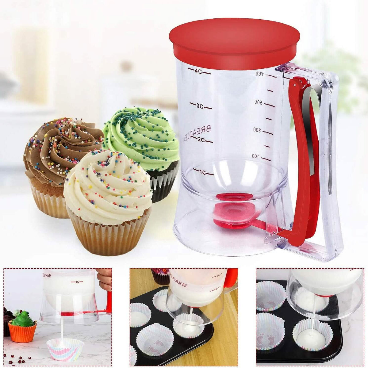 Pancake Cupcake Batter Dispenser Kitchen Tools & Gadgets - Tophatter Daily Deals