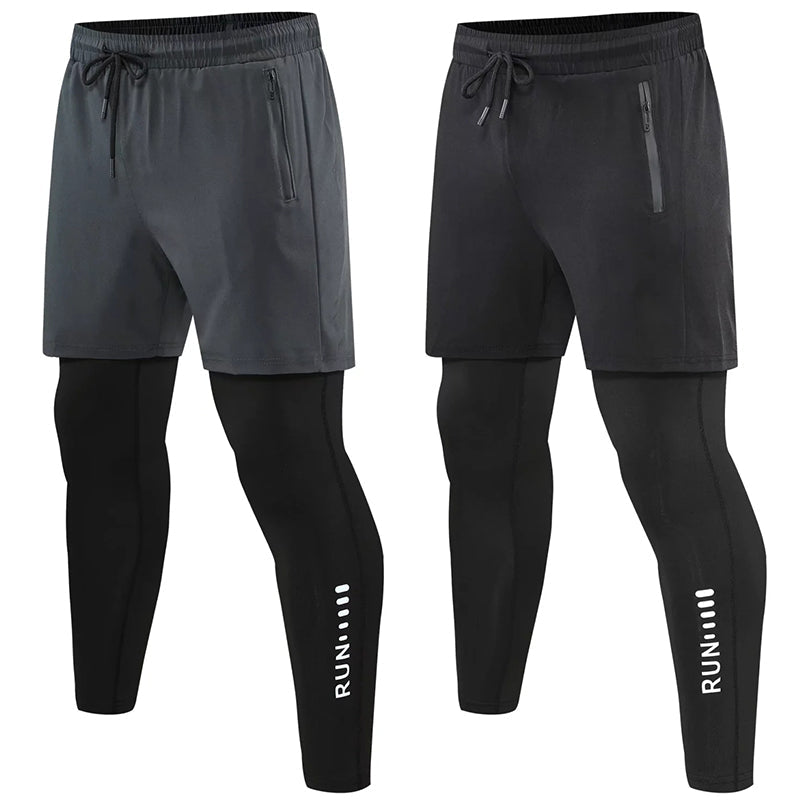 Running Pants Double Layer Pant With Pockets Trousers Pants - Tophatter Daily Deals