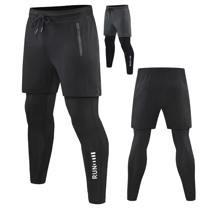 Running Pants Double Layer Pant With Pockets Trousers Pants - Tophatter Daily Deals