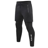 Running Pants Double Layer Pant With Pockets Trousers Black Pants - Tophatter Daily Deals