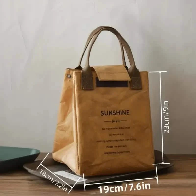 Paper Bento Bag Waterproof And Oilproof Insulation Bag Kitchen Storage - Tophatter Daily Deals