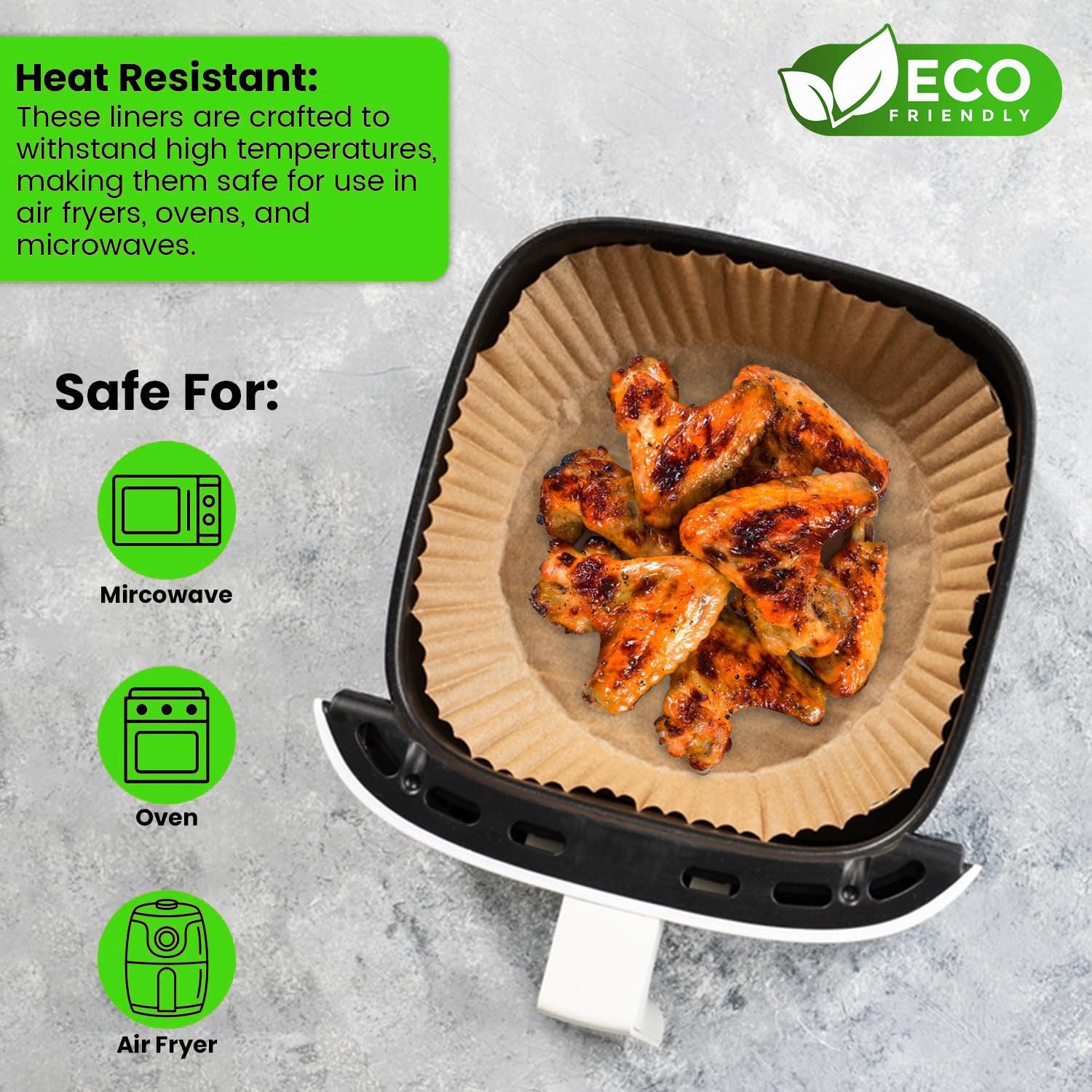 Air Fryer Disposable Paper Liner - 100pcs Non-stick Baking Steamer Paper Liner Parchment Round Home - Tophatter Daily Deals