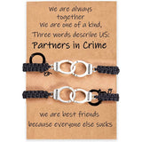 Partner in Crime Handcuff Friendship Bracelets Bracelets - Tophatter Daily Deals