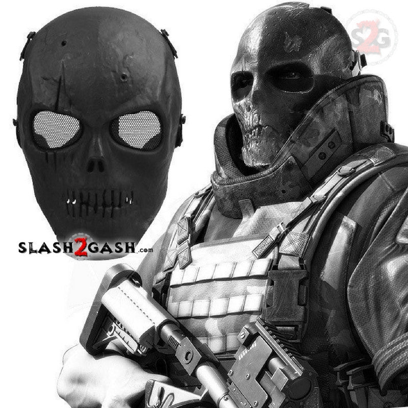 Army Of Two Skull Full Face Mask Airsoft Wargames Protection Face Mask - Tophatter Daily Deals