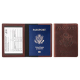 Passport Holder with Vaccination Card Protector Brown Handbags & Wallets - Tophatter Daily Deals