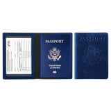 Passport Holder with Vaccination Card Protector Dark Blue Handbags & Wallets - Tophatter Daily Deals