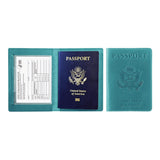 Passport Holder with Vaccination Card Protector Turquoise Handbags & Wallets - Tophatter Daily Deals