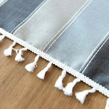 Patchwork Fringed Linen Tablecloth Wine & Dining - Tophatter Daily Deals