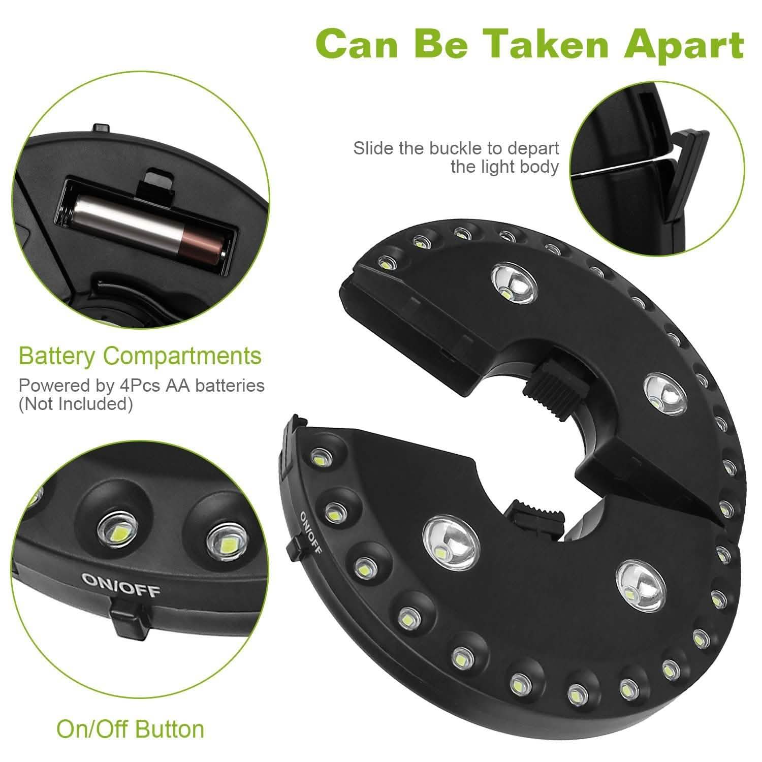 Patio Umbrella Lights LEDS Cordless Outdoor Lighting - Tophatter Daily Deals