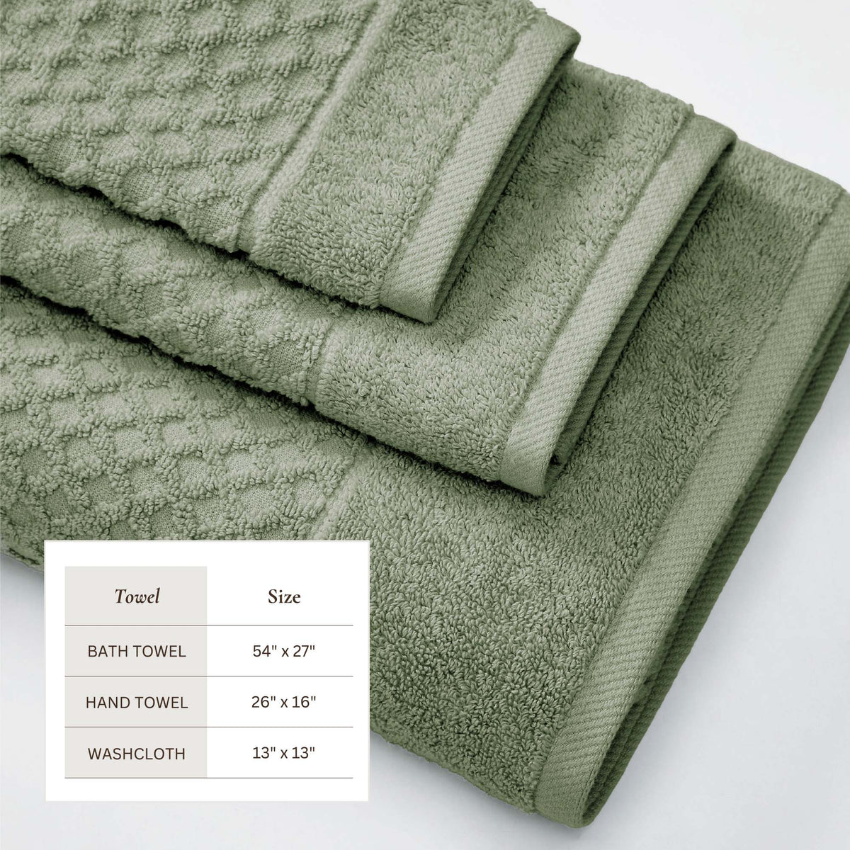 Cotton Diamond Waffle Weave Bath Towel Set - Grayson Collection Bath - Tophatter Daily Deals