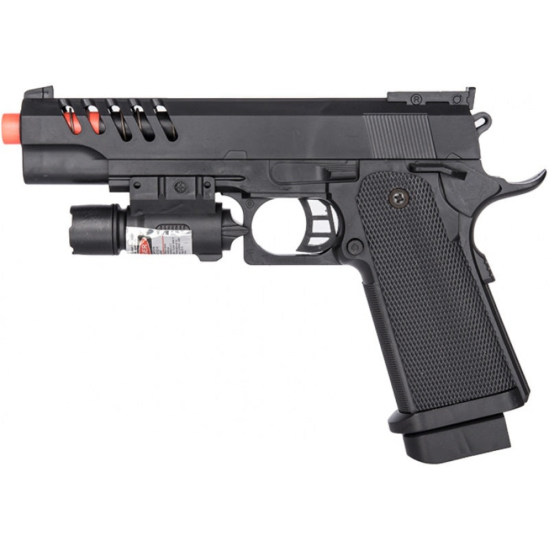 P2004B Spring Powered Skeletonized Airsoft Pistol with Laser Collectible Weapons - Tophatter Daily Deals