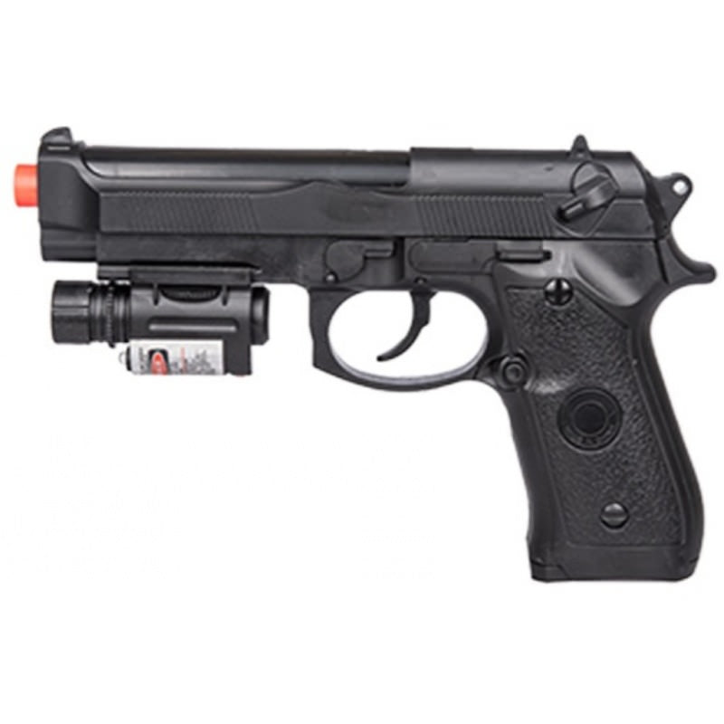 P2218B Airsoft Spring Powered Pistol with Laser Collectible Weapons - Tophatter Daily Deals