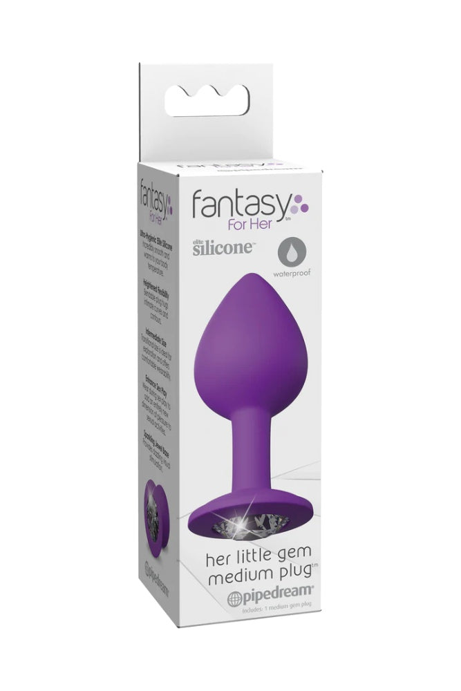 Pipedream - Fantasy For Her - Little Gem Butt Plug - Assorted Sizes Purple Medium Sex Toy - Tophatter Daily Deals