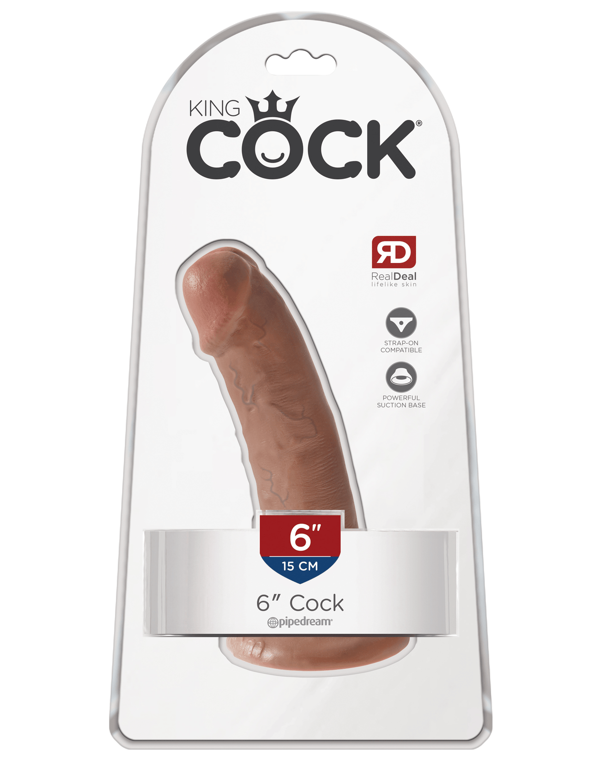 Pipedream - King Cock - Ultra Realistic Dildo - 6 inch - Tan Sex Toy - Tophatter Daily Deals
