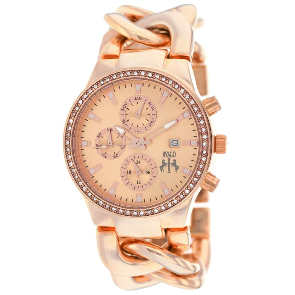 Jivago Women's Lev // JV1227 Rose Gold Watches - Tophatter Daily Deals
