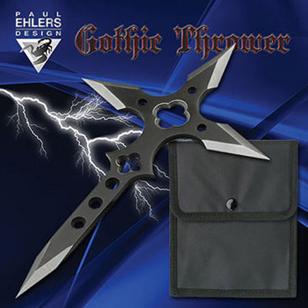 Paul Ehlers Gothic Thrower with Pouch - TOPHATTER'S ARMORY DEALS Collectible Weapons - Tophatter Daily Deals