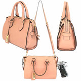 Cameleon® Bella Classic Concealed Carry Handbag Peach Handgun Purses - Tophatter Daily Deals