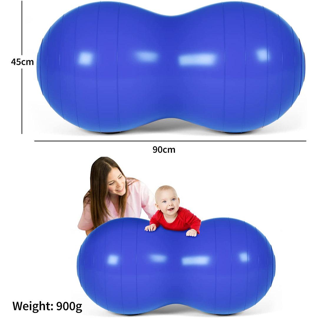 Peanut Exercise Ball - Yoga Peanut Ball with Hand Pump Anti Burst Balance Ball for Labor Birthing, Physical Therapy Yoga - Tophatter Daily Deals