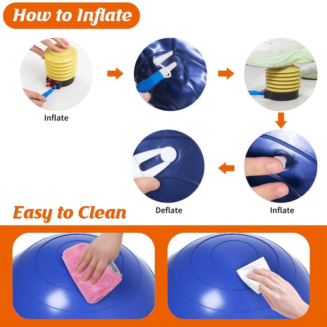 Peanut Exercise Ball - Yoga Peanut Ball with Hand Pump Anti Burst Balance Ball for Labor Birthing, Physical Therapy Yoga - Tophatter Daily Deals